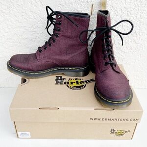 Nearly new Dr. Martens Vegan Castel Cherry Red Size 7